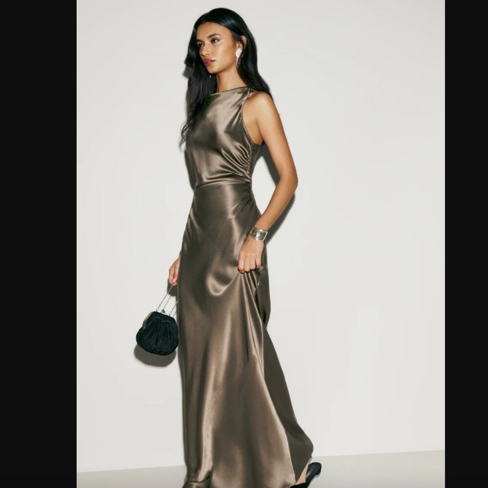 Reformation Anaiis Silk Dress